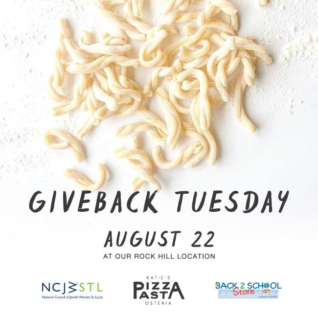 Katie's Pizza Giveback Tuesday