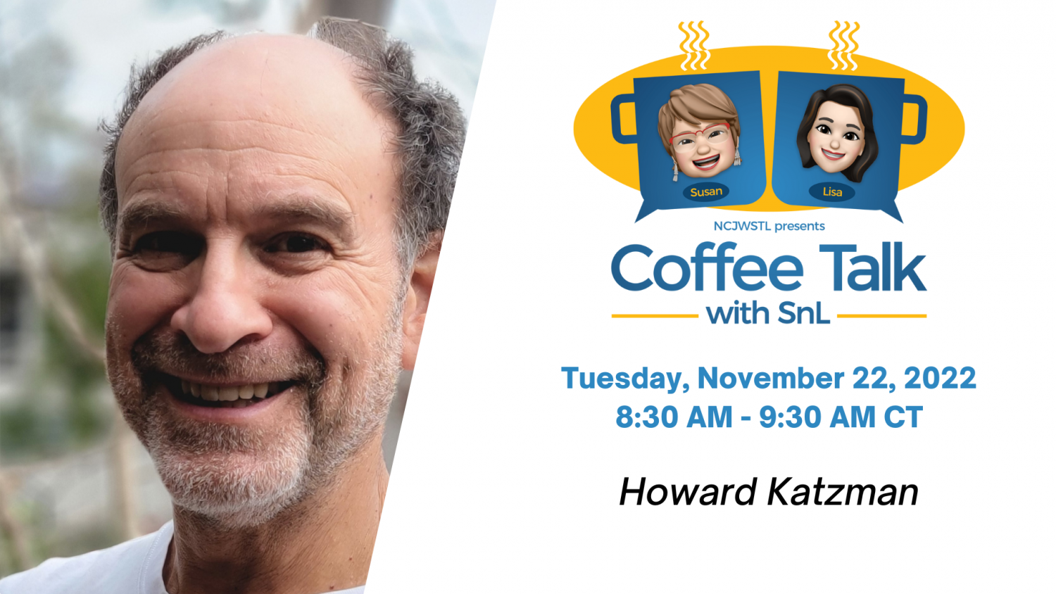 graphic for November Coffee Talk with Howard's headshot