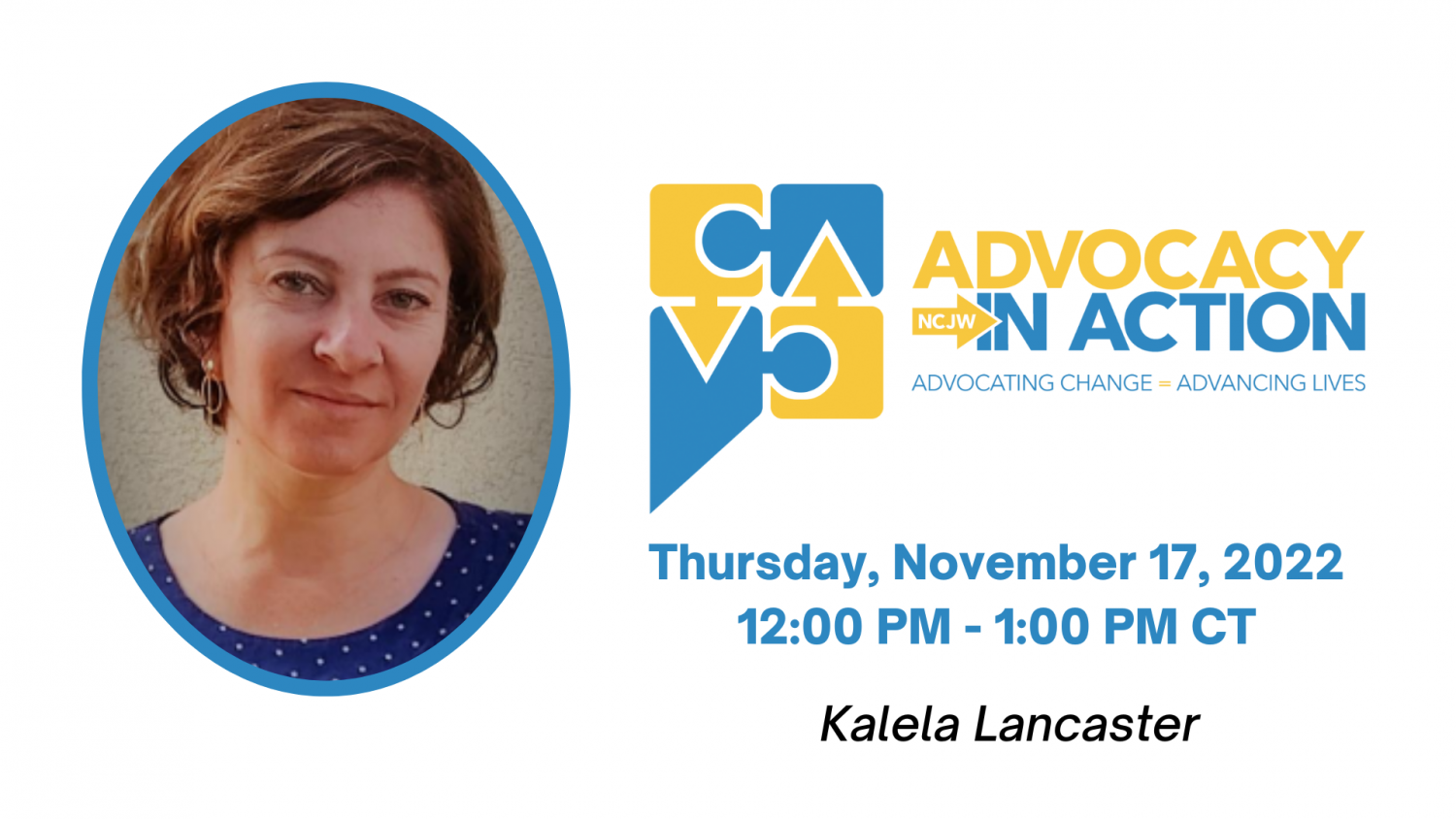 November 2022 Lunch & Learn graphic with Kalela Lancaster headshot